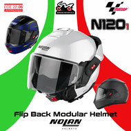 Nolan N120-1 Flip-Up Full Face Helmet Motor Visor Topi Keledar Keselamatan Full Face Original Superb