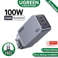 UGREEN Nexode Pro 100W USB C Charger, 3-Port GaN Compact Fast PD Wall Charger for MacBook Pro/Air, P