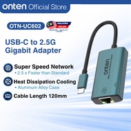 ONTEN USB-C to 2.5G Network Adapter UC602 Ethernet LAN Type-C Gigabit Network RJ45 for Laptop PC