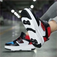 Pulley Heelys Skates Four-wheel Deformation Shoes Children Adult Wheel Shoes Spring And Summer Doubl