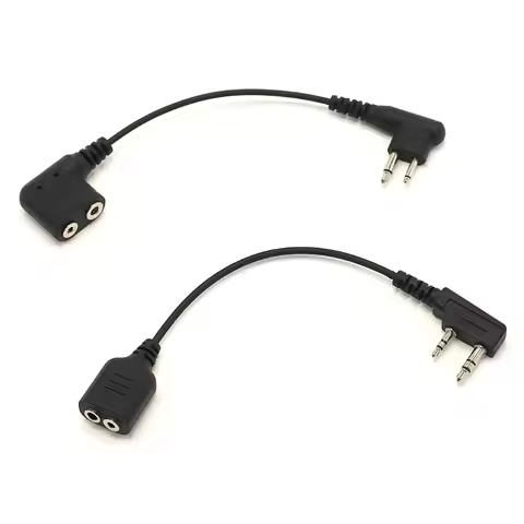 M1 K1 Adapter Cable between 2-Pin Baofeng Kenwood Motorola Hytera Radio Connector