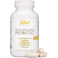 Lifted Naturals Mood Boosting Probiotic 30 Billion CFU - Mood Support Supplement, Prebiotics and Pro