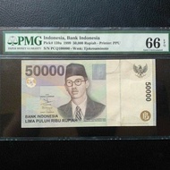 PMG66 EPQ 50000 Rupiah W R Supratman PCQ100000 UKI Uang Kuno Indonesia
