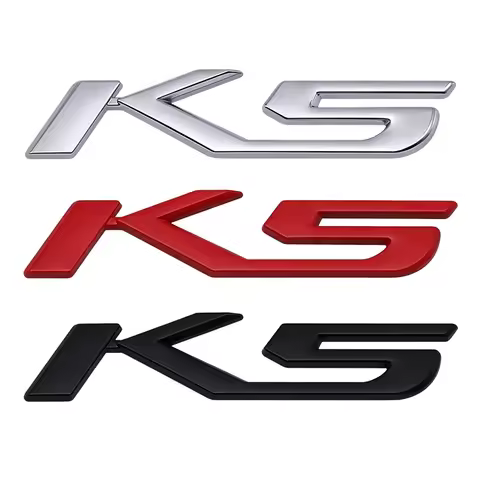 1pcs 3D Metal K5 Letter Logo Car Stickers Body Emblem Badge Rear Trunk Decal Car Styling Exterior Ac