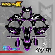 PREMIUM STICKER CRF 150 L Sticker Latest Design - Decal CRF 150 L Motor Trail CRF 73 RED Sticker Mot