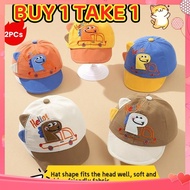 [buy 1 Take 1] Kids Adjustable Sun Hat Cartoon Dinosaur Baseball Cap 5 Colors Available TOGO