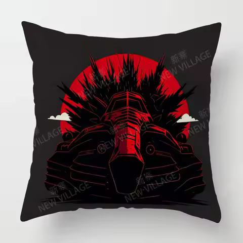 Modern Simple Car Illustration Pillow Cover Bedroom Cafe Decoration Applicable Car Cushion Cover 40x