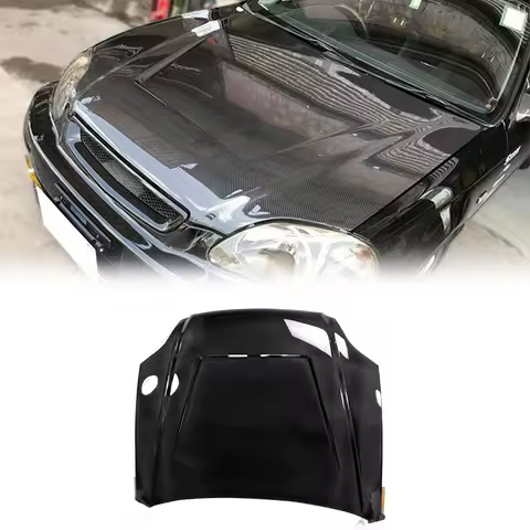 For Honda Civic EK Vented Bonnet (140x152x13) Racing Exterior Modification Kit, Car Styling Vented B