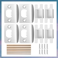 [hotkeystore.] 4 Pack Door  Strike Plate-Stainless Steel Door Lock Strike Plate Repair Kits-Door  Re