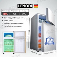 2 door refrigerator  Energy saving freezer machine Mini Mute freezer 80L Home/commercial freezer雙開門冰