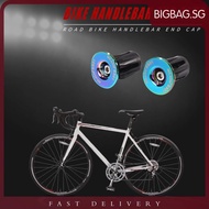 [bigbag.sg] 2x Burnt Blue Bike Handle Bar End Cap Aluminum Alloy MTB Road Bike End Plug