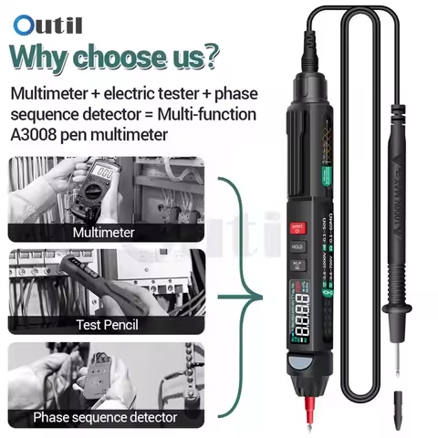 ANENG A3008 Multimeter Digital Multímetro AC/DC Voltage Tester 6000 Counts NonContacAuto Intelligent