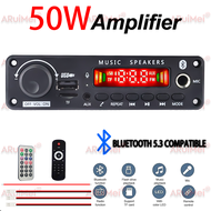 50W Bluetooth 5.3 Amplifier Module with MP3 Player FM Radio USB TF and Microphone Recording