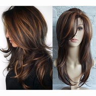 HAIRJOY Synthetic Hair Wig Wavy Wine Red Black 26 inch Long for Women