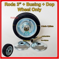 3" trolley wheels wheel only rubber wheels 3 inch trolley cart display case