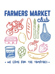 1 cái/2 cái/4 cái Miếng dán chuyển nhiệt phổ biến nhất của Farmers Market Club, Miếng dán tự làm có