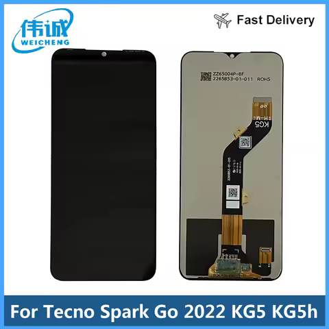 Tested 6.52" For Tecno Spark Go 2022 KG5 KG5h LCD Display Touch Screen Digitizer Assembly For Tecno 