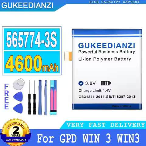 4600mAh Long-Lasting Performance Good Low-Temperature Performance 565774-3S Tablet Battery For Gpd W