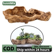 Driftwood Stump Log Resin Planter/Succulent Pot/Plant Pot 14.2L x 4.7W