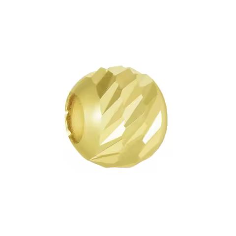 18k Pure Gold Beads Au750 Fine Jewelry Findings Spacer Gold Ball DIY Accessories for Bracelet Neckla