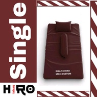 Hiro Bed Sheet 80x200 Foam Mattress Cover Single Mattress Protector Plain Motif Earthone Aesthetic P