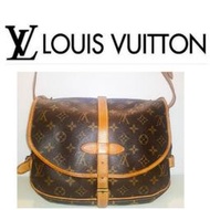 Louis Vuitton 路易威登 LV 原花 老花雙面小馬鞍包 斜背包(M42256) 肩背包1499 1元起標
