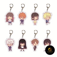 Fruits BASKET Chibi Keychain Honda Tohru Souma Kyo Japanese Cartoon Souvenir Keyring Bag Acrylic Pen