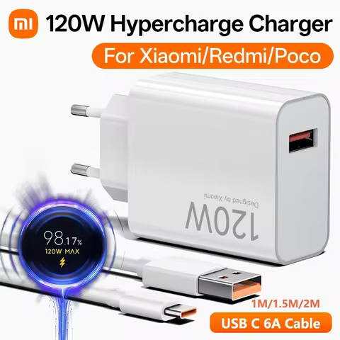 Original Xiaomi Charger 120W 100W Fast Charge Phone Charger USB C Cable Xiaomi 17 Pro Max 17 15 14 1