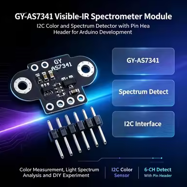AS7341 11-Channel Color Spectrometer, GY-AS7262/AS7263 IR/Vis Sensor Board