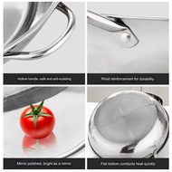 Stainless Steel Twin Divided Double Hotpot Cooker Gas Stove Compatible Pot Home Kitchen Cookware Sou