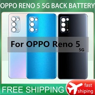 6.43 inch For OPPO Reno 5 5G Back Battery Cover Rear Housing Door Glass Case with lens for Oppo Reno5 5G Battery Cover