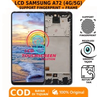 LCD TOUCHSCREEN SAMSUNG A72 ORIGINAL SUPPORT FINGERPRINT INCLUDES FRAME WARRANTY