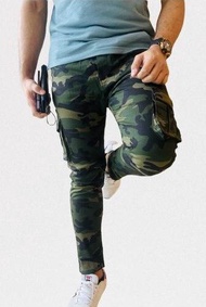 Cargo 6 Pocket Pants Men Hiking Pants Slim Fit Seluar Pants Waterproof Multi Pockets Seluar Ready Stock Malaysia Size S-3XL Lower Price , Fast Delivery