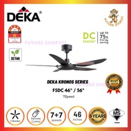 DEKA KRONOS F5DC 56" Baby Fan 46" 5 Blade DC Motor 14Speed(7+7) Remote Control Ceiling Fan with Light Kipas 风扇 強力 大風風扇