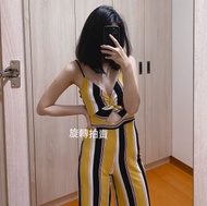 降價 Bershka 紐結連身褲 / 實穿 / 棉 / 性感 / 露胸 / 露腰 / 露背 / 穿上身材一極棒