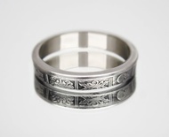 墨西哥硬幣戒指 2 比索 2012 年墨西哥硬幣戒指硬幣戒指男士硬幣戒指