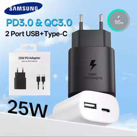 Samsung 25w Charger Super Fast Charge Adapter Type C For Galaxy S25 S24 S23 S22 S21 S20 Note 20 Ultr