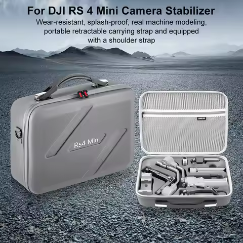 For DJI RS4 Mini Carrying Case PU Travel Shoulder Bag Storage Bag for DJI RS 4 Mini Handheld Stabili