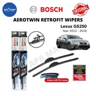 Bosch Aerotwin Retrofit U Hook Wiper Set for Lexus GS250 GRL11R (Year 2012-2016) (26"/18")