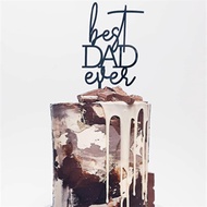 Best Dad Ever Cake Topper Flags Cake Top for Dad Fathers Day Cake Decoration Cupcake Toppers