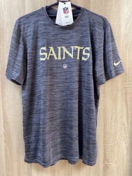 全新美版L號 NIKE NFL 紐奧良聖徒隊男款短袖訓練上衣Nike Men's New Orleans Saints Black T-Shirt 美式足球 健身