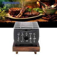 IESPOIRNC Japanese Charcoal Grill, Cast Metal Black Hibachi Grill, Professional Non Stick Fast Heati