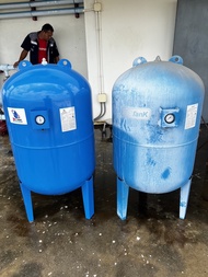 จำหน่ายและรับติดตั้งถังแรงดันปั๊มน้ำอัตโนมัติ ยางไดอะแฟรมรุ่นSKY-200VL-PW-10BARแบบมีเกจ์ ท่อดูด 1/4"