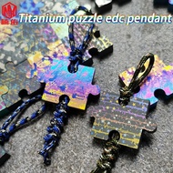 【The-Best】 1pc Beads Paracord Beads Tc4 Titanium Alloy Puzzle Photo Background Board Multifunction Lanyard Pendants