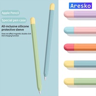 Aresko Suitable for Apple Pencil 2 Protective Cover Soft Silicone Pen Holder Stylus Pen Cover First Generation iPad Pencil Accessories