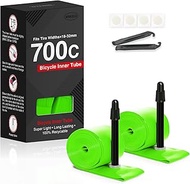 Hycline 2-Pack TPU Bicycle Inner Tubes: 700 x 18-32C (28 Inch) TPU Tubes Ultralight (35g), 45 mm/65 