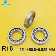 1PCS for R16 Open Type Inch Bearing 25.4x50.8x9.525mm Bearing Steel ball Bearing