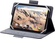 Elecom TB-08HPGFLBK Universal Tablet Case Cover, Flip Case, Soft Leather, Free Angle, Hand Belt, Pen Holder, 7.0-8.4 Inches, Black