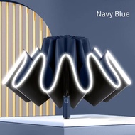 High Quality Umbrella Automatic Reverse Umbrella With Reflective Stripe Foldable Sun umbrella Anti U