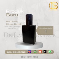 botol parfum hitam 30 ml drat/botol parfum hrm*s hitam 30 ml